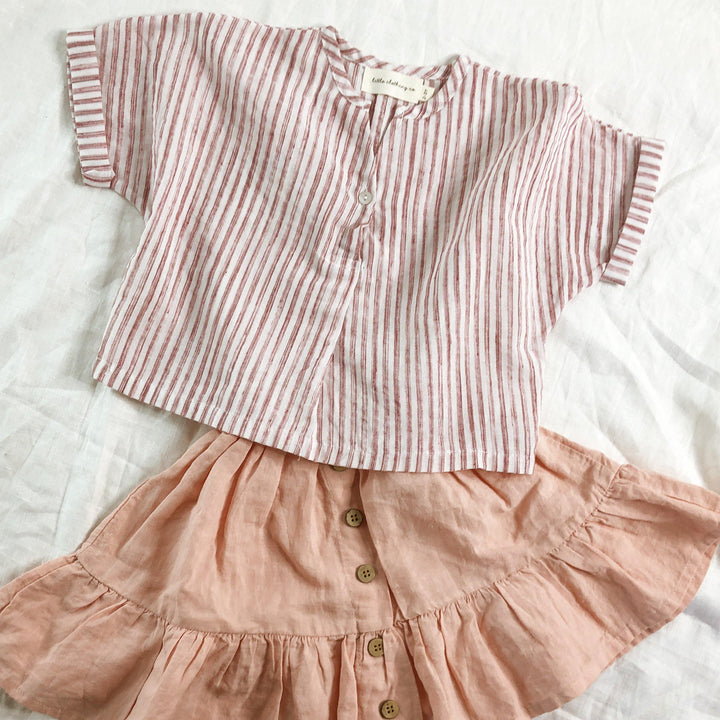 Lightweight Summer Stripe Top - 100% Cotton - littleclothingco