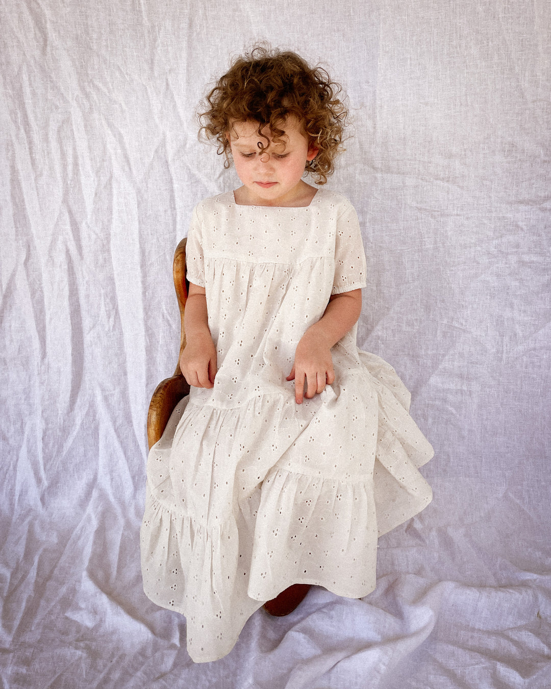 Organic Cotton Broderie Anglaise Vintage Inspired Dress