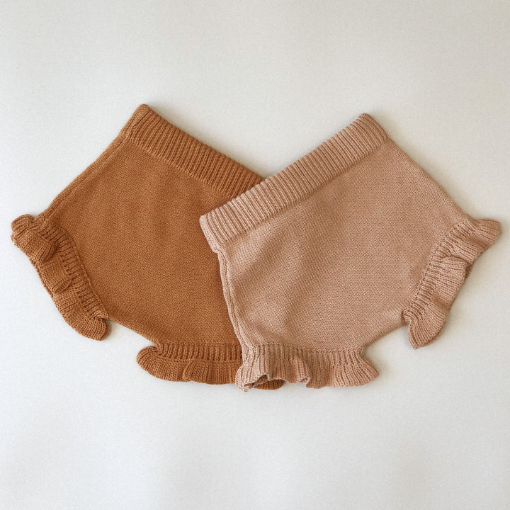 Cotton Knit Frill Shorts