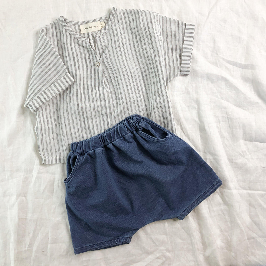 Classic Denim Shorts - Cotton Chambray - littleclothingco