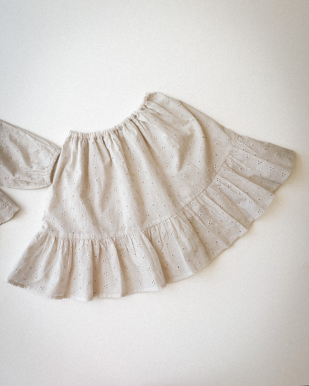 Vintage Inspired Broderie Anglaise Organic Cotton Skirt