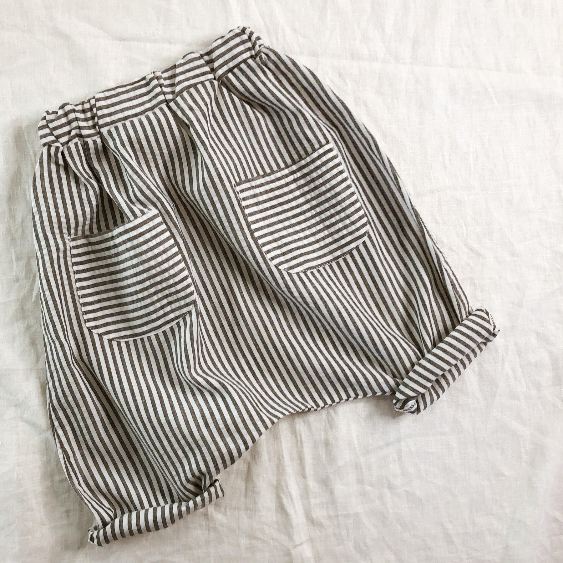 Lightweight Summer Stripe Harem 3/4 Length Shorts - 100% Cotton ...
