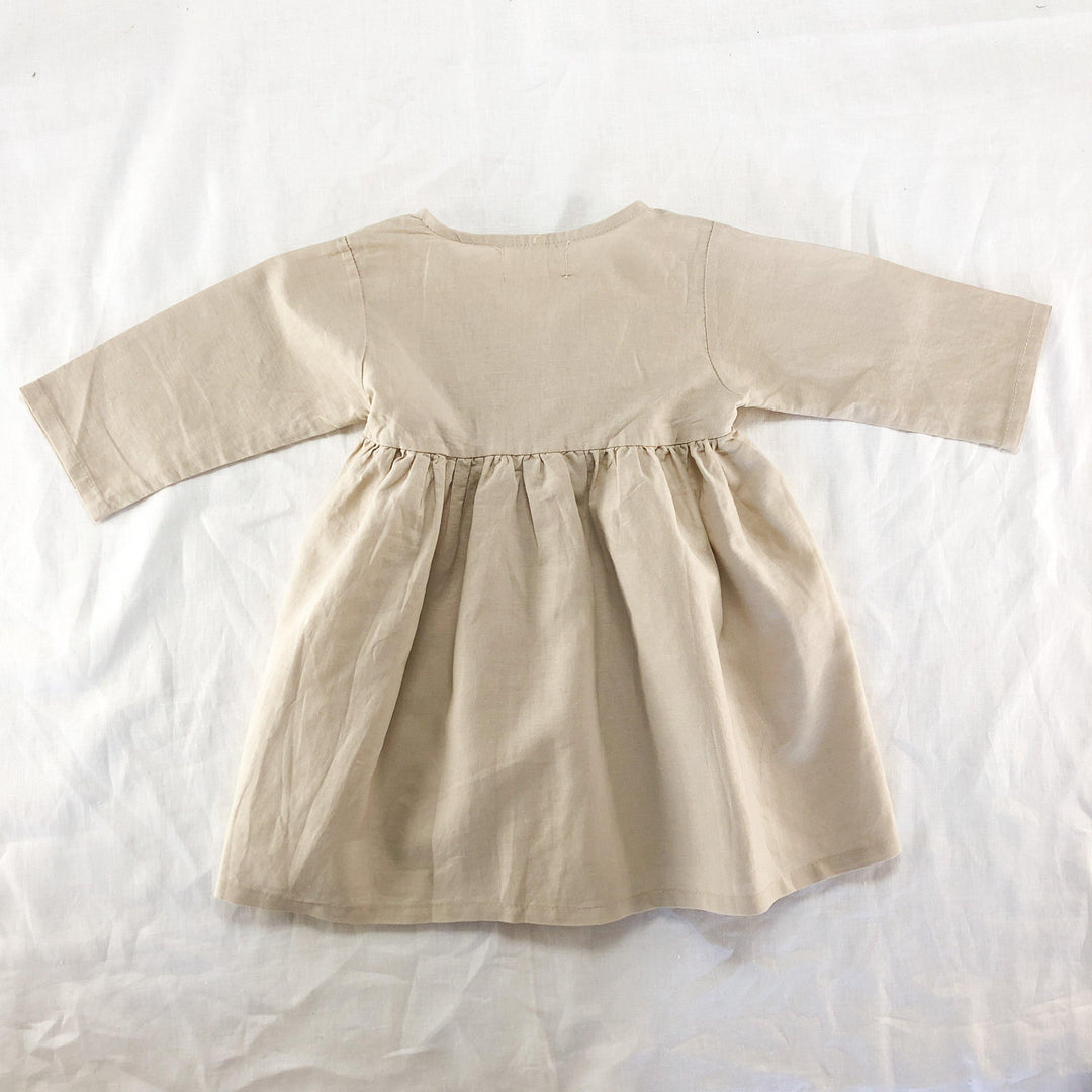 Ava Linen Wrap Dress - littleclothingco