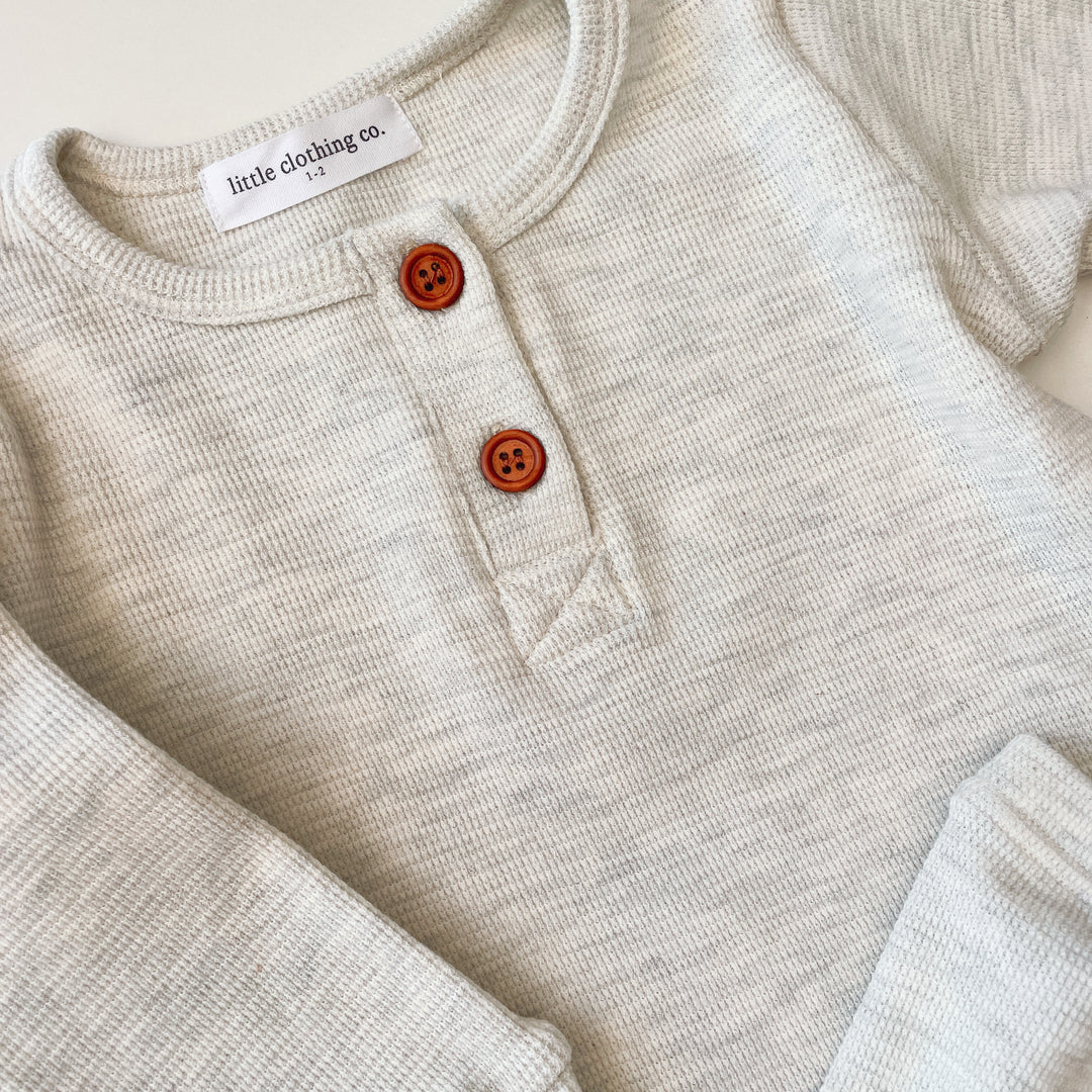 Simplicity Range -  My Little Waffle Cotton Henley Lounge Set