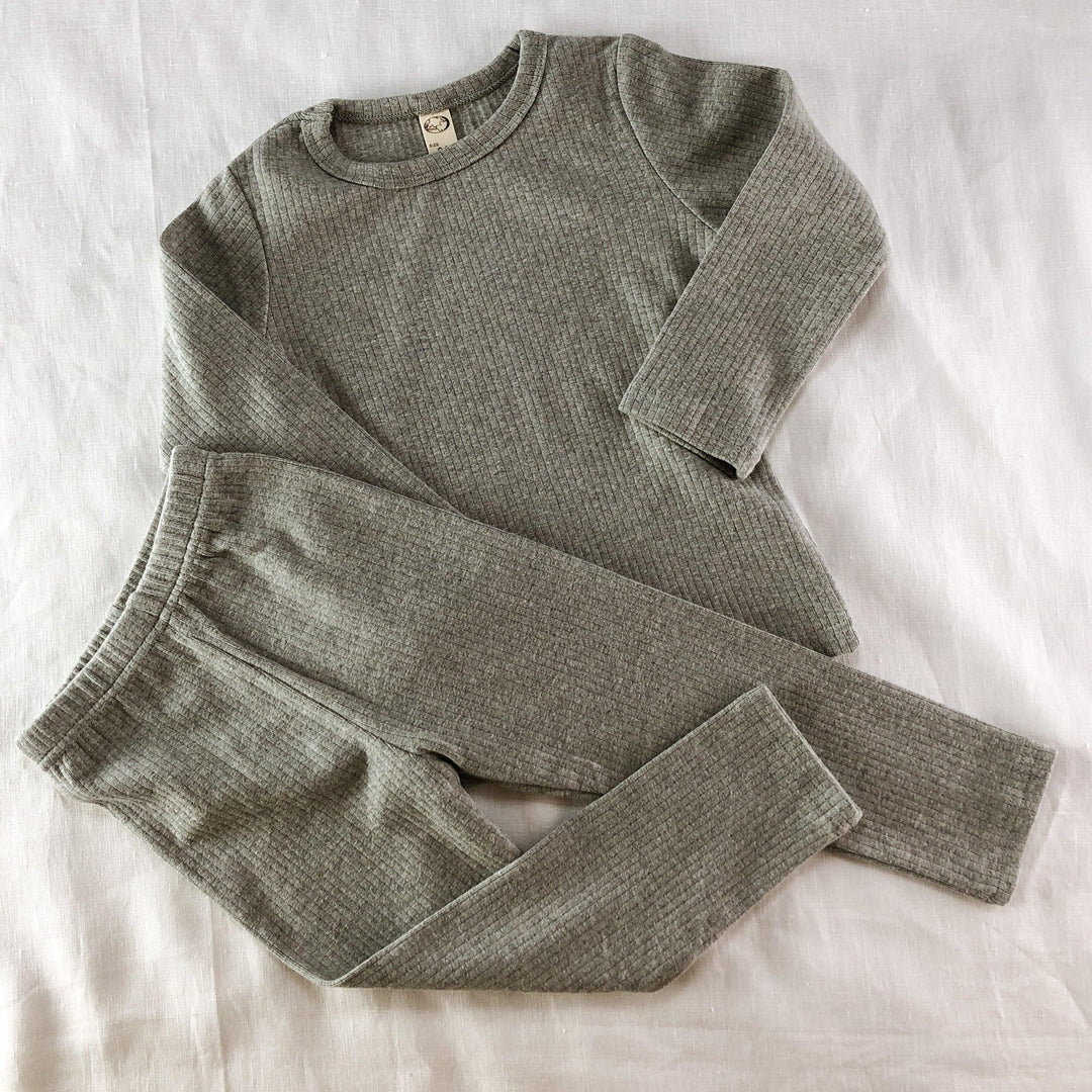 Simplicity Range - Soft Rib Cotton Lounge Set - littleclothingco