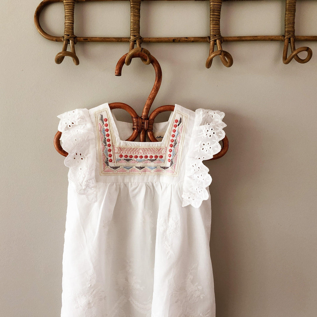 Gracie Lace and Embroidered Dress - littleclothingco