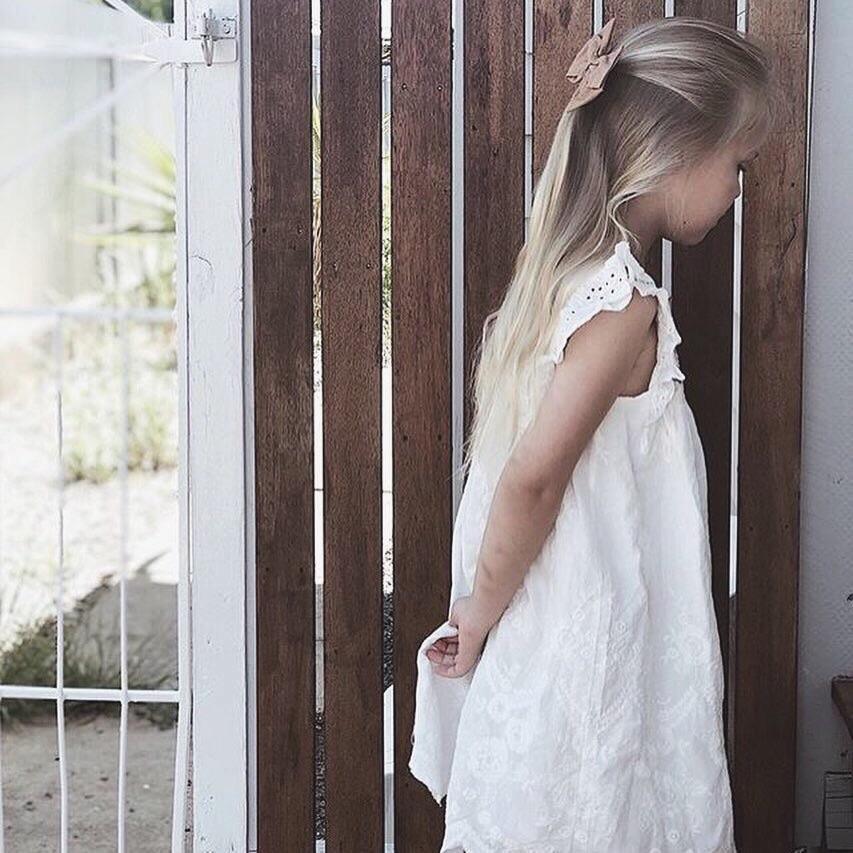 Gracie Lace and Embroidered Dress - littleclothingco