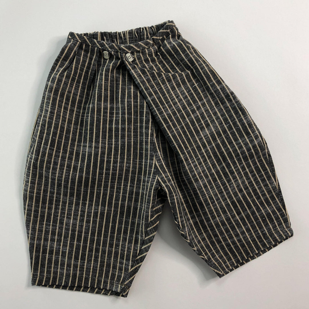 Benjamin Pinstripe 3/4 Length Shorts - Linen/Cotton - littleclothingco
