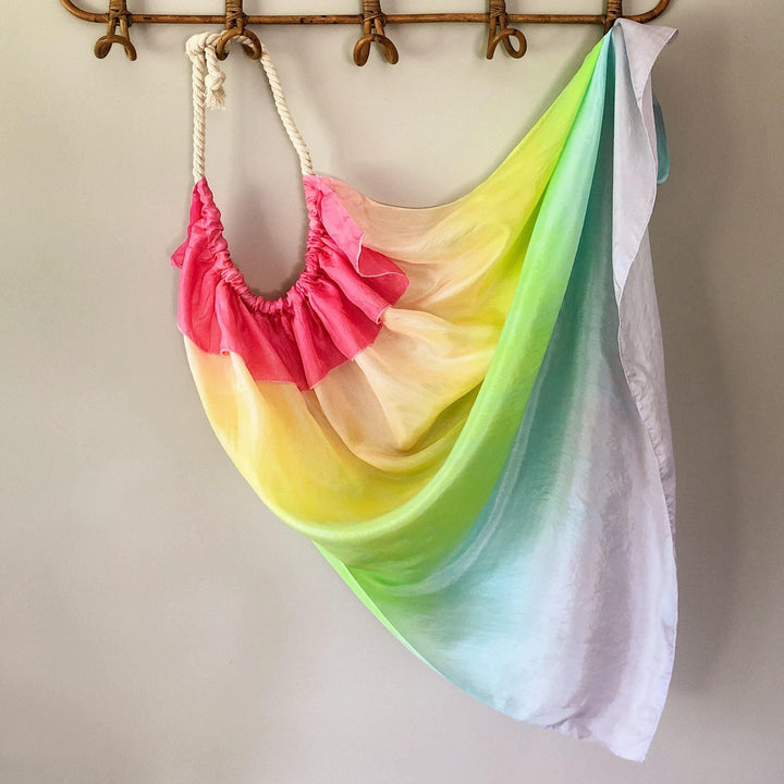 100% Silk Rainbow Dress Up Cape - littleclothingco