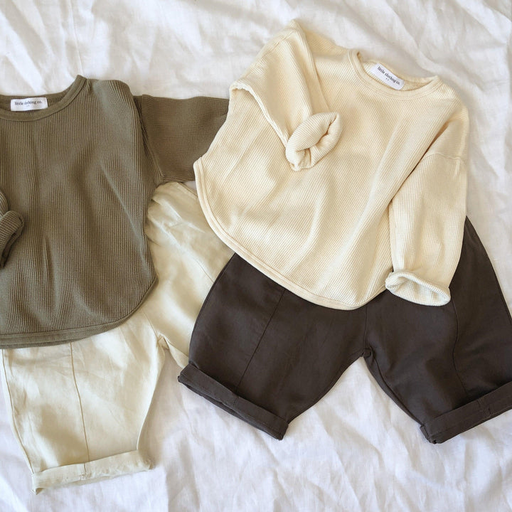 Trouser Shorts 3/4 Length - Linen/Cotton - littleclothingco