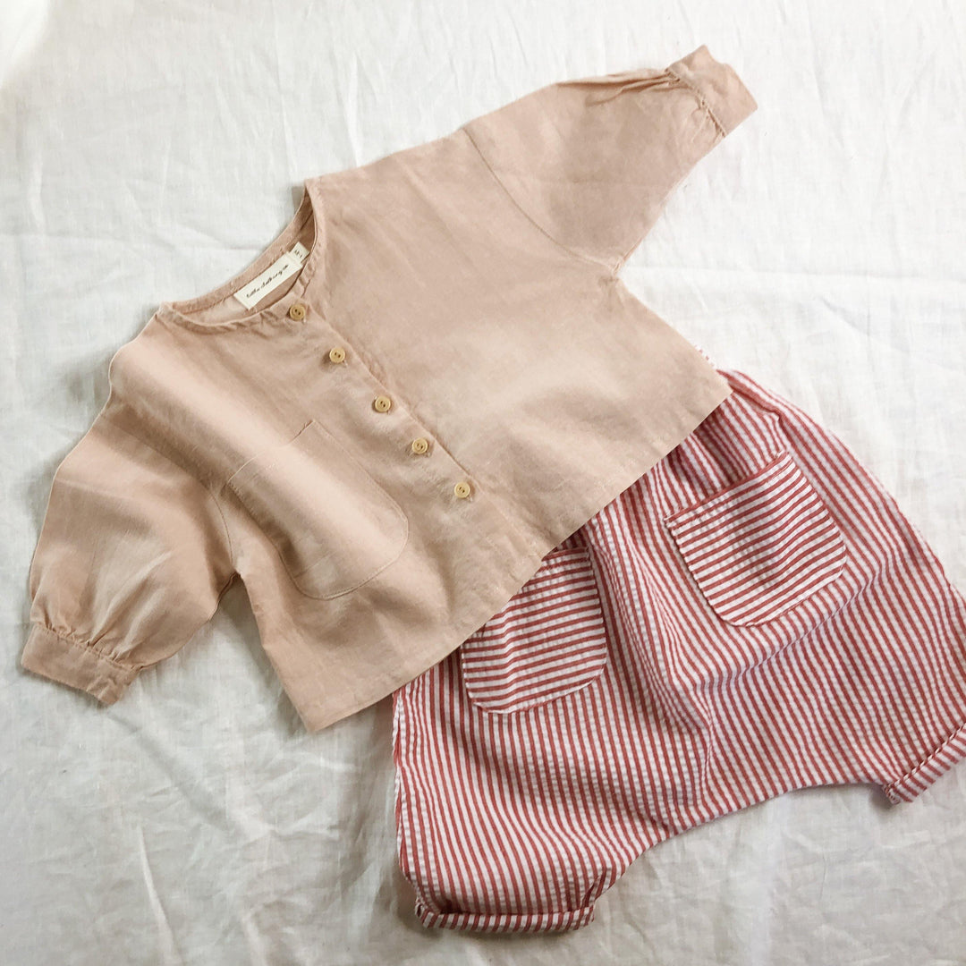 Lightweight Summer Stripe Harem 3/4 Length Shorts - 100% Cotton - littleclothingco