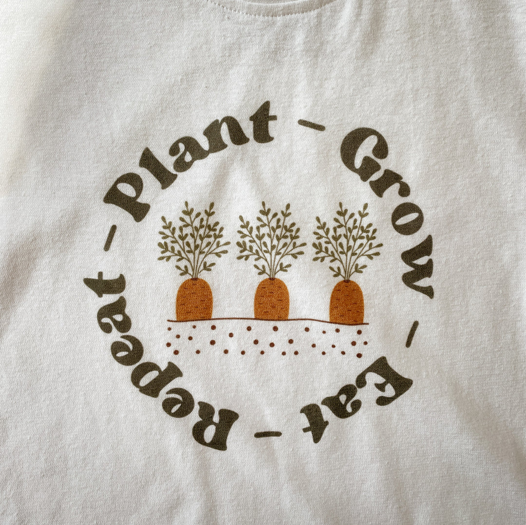 Plant - Grow - Eat - Repeat Tee in Hemp & Organic Cotton