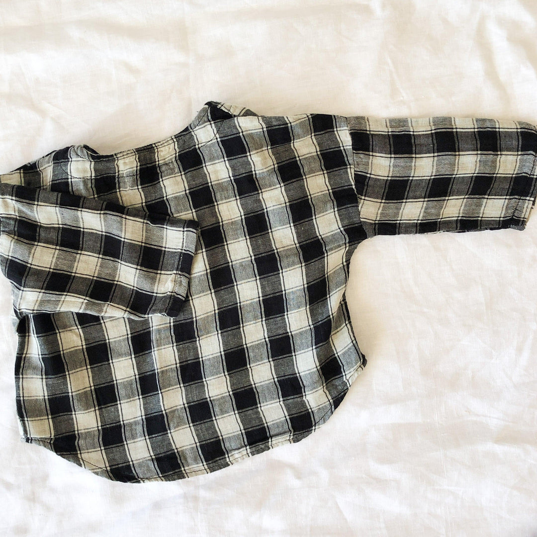 The Favourite Linen/Cotton Plaid Shirt - littleclothingco