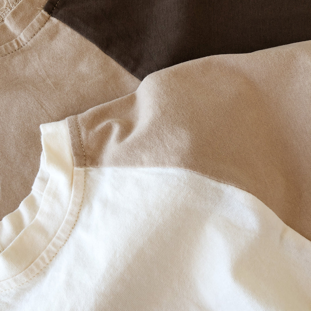 Soft Brushed Cotton Two-Tone Tee