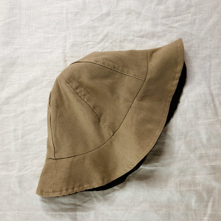 Here Comes The Sun Reversible Hat - Linen/Cotton Blend - littleclothingco