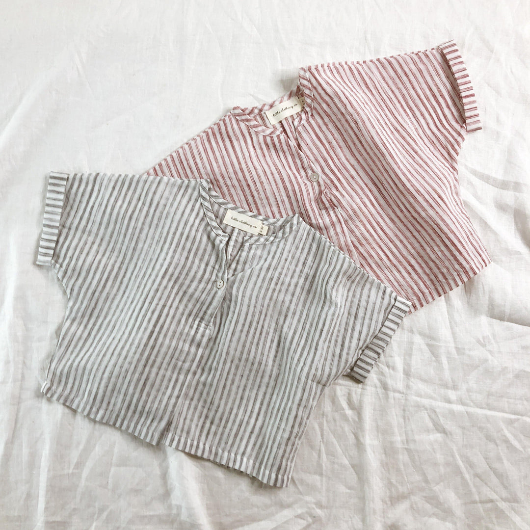 Lightweight Summer Stripe Top - 100% Cotton - littleclothingco