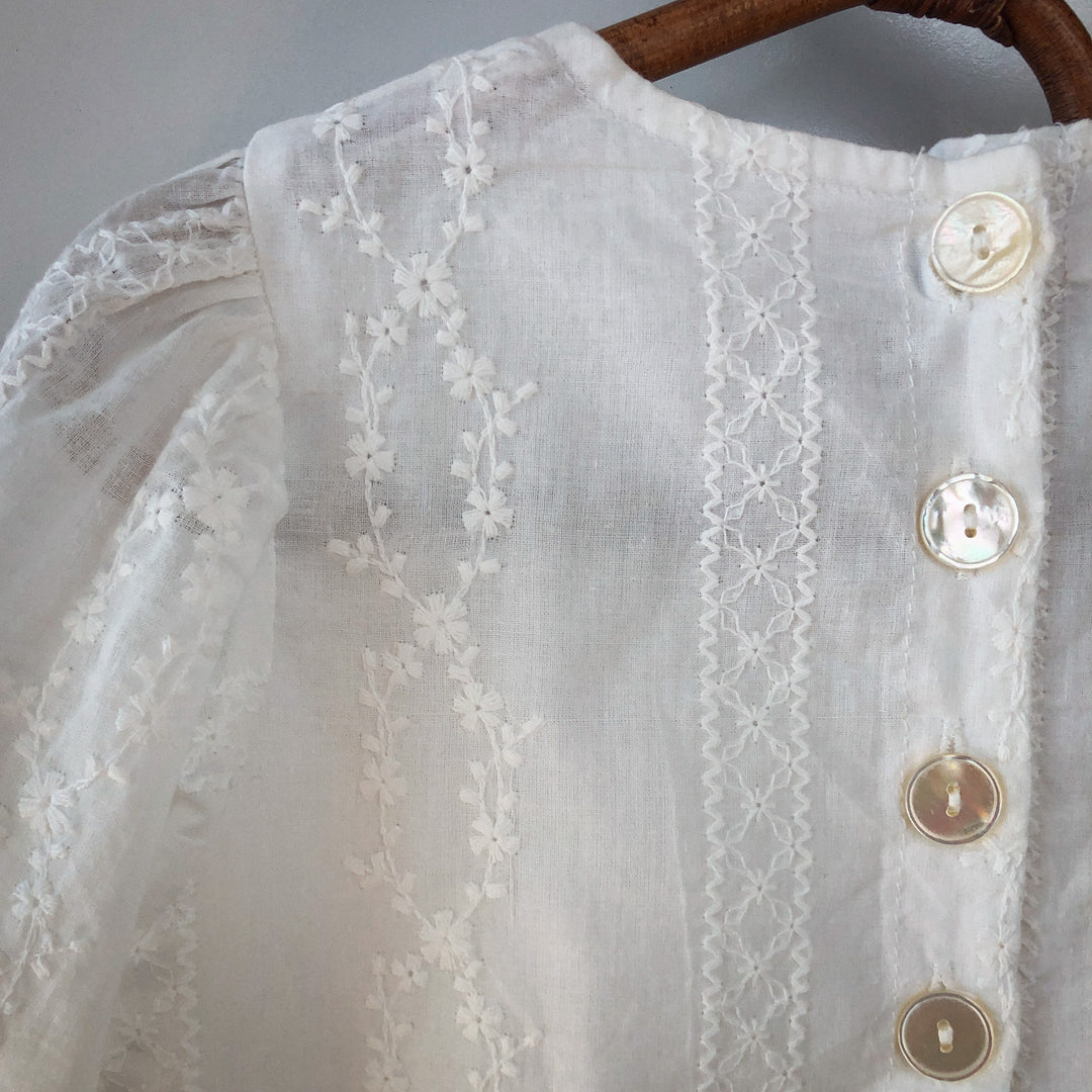 Pretty in White Vintage Inspired Embroidered Dress