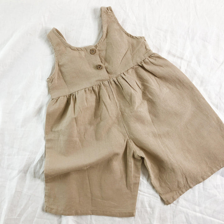 Culotte Style Jumpsuit - Linen/Cotton - littleclothingco