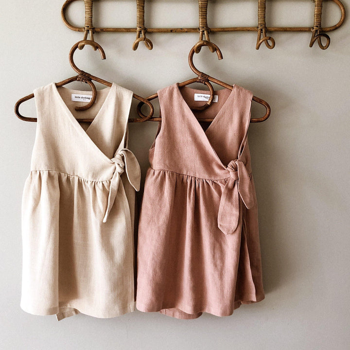 Summer Dreaming Linen Wrap Dress - littleclothingco
