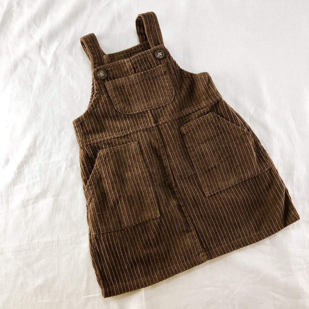 Classic Chunky Corduroy Overall Dress - littleclothingco
