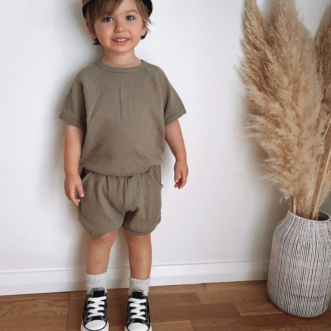 Waffle Top & Shorts Set - 100% Cotton -Now in Four Colourways!