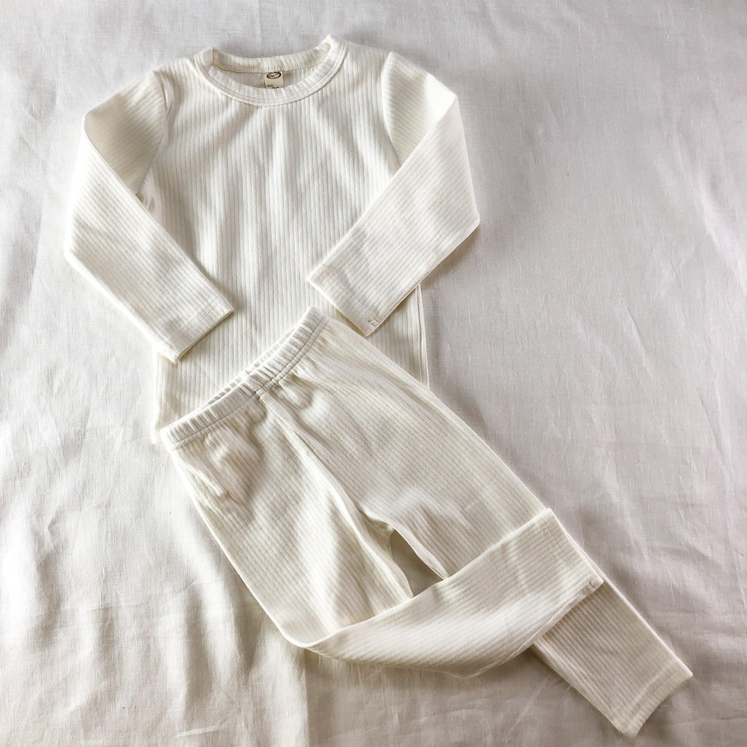 Simplicity Range - Soft Rib Cotton Lounge Set - littleclothingco