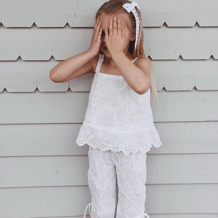 Pretty in White Summer Set - littleclothingco