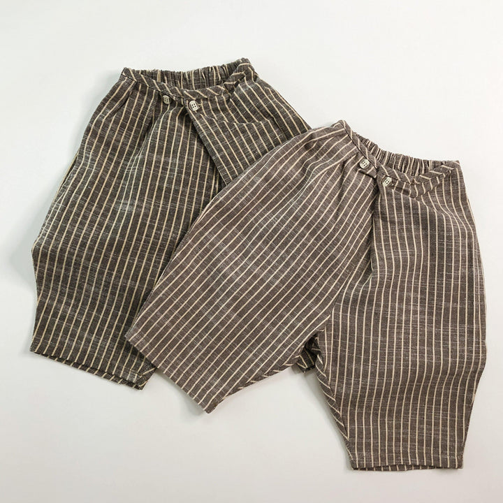 Benjamin Pinstripe 3/4 Length Shorts - Linen/Cotton - littleclothingco