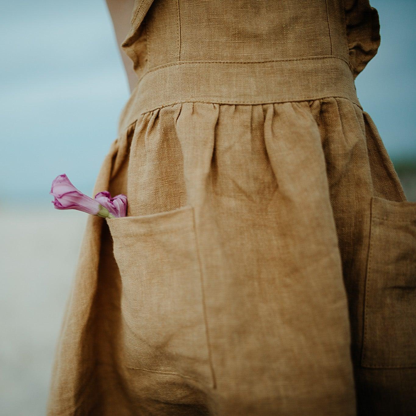 Linen pinafore dress australia sale