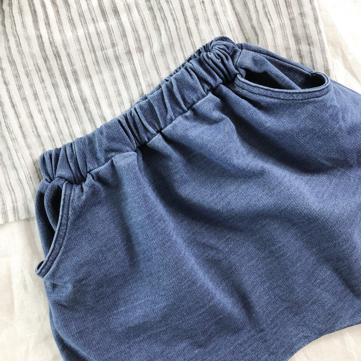 Classic Denim Shorts - Cotton Chambray - littleclothingco